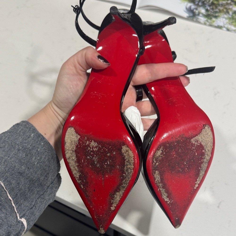 Christian Louboutin Glossy Black Heels - Picture 3 of 3